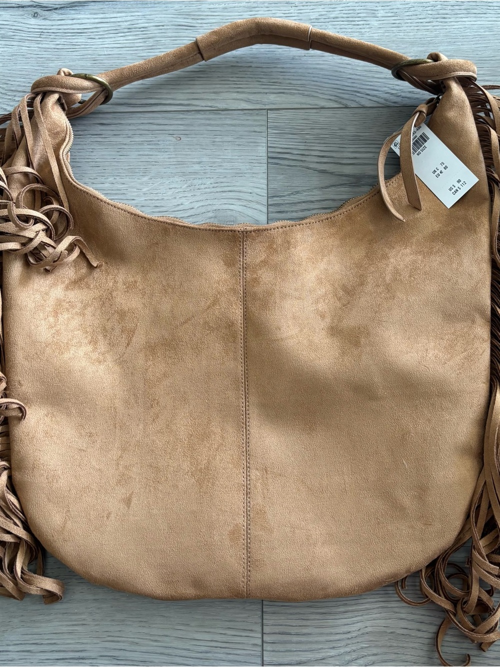 Abercrombie & Fitch Suede Fringe Hobo Bag